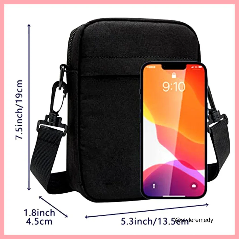 Water Resistant Mini Messenger Bag Crossbody Sling Fanny Pack